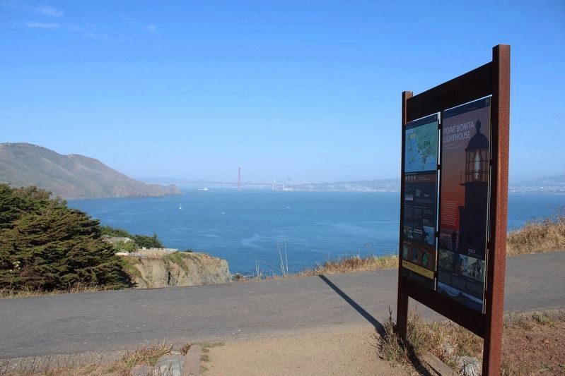 Point Bonita Lighthouse Marker. Click for full size. Point Bonita Lighthouse Marker image. Click for full size.