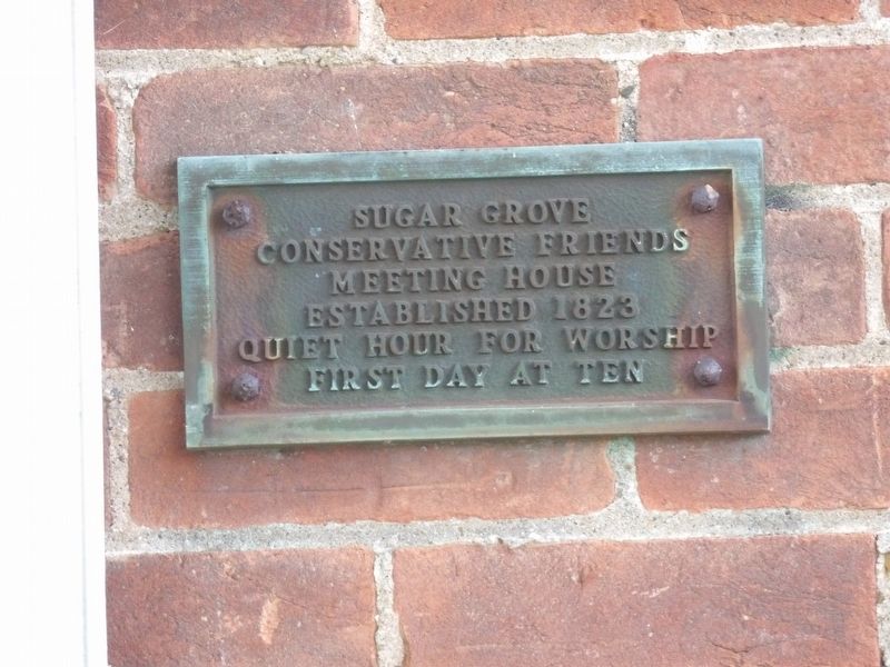 Sugar Grove Meeting House Marker image. Click for full size.