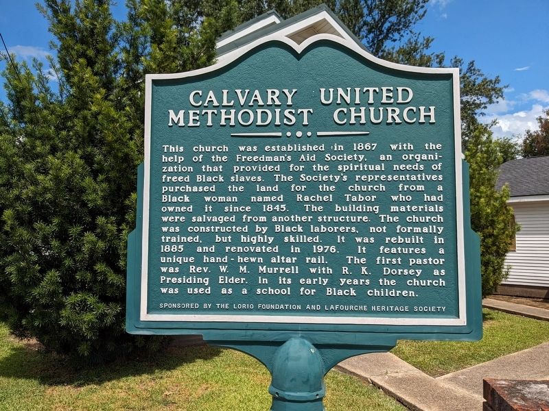 Calvary United Methodist Church Marker. Click for full size. Calvary United Methodist Church Marker image. Click for full size.