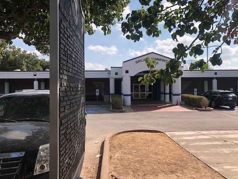 Chinese Texans and Civil Rights Marker and Bayland Community Center image. Click for full size.
