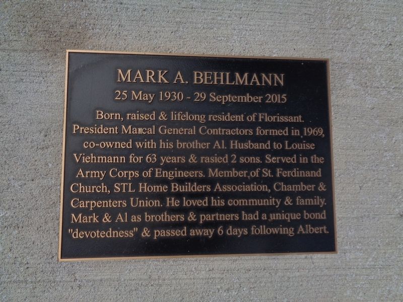 Mark A. Behlmann Marker image. Click for full size.