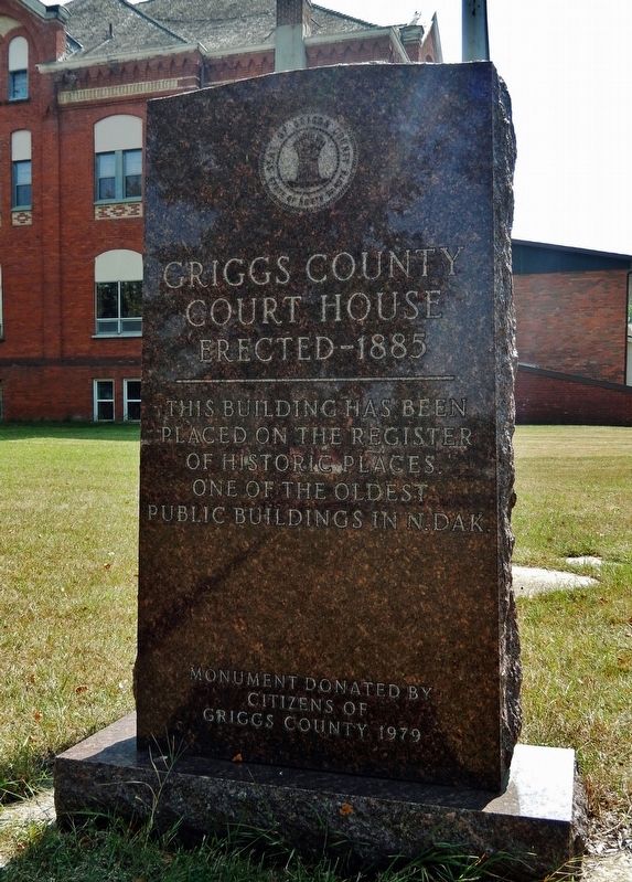 Griggs County Court House Marker. Click for full size. Griggs County Court House Marker image. Click for full size.