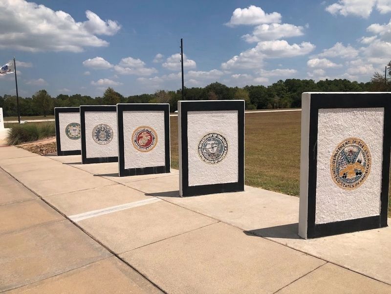 U.S. military service branch monoliths at Freedom Park Memorial Tower. Click for full size. U.S. military service branch monoliths at Freedom Park Memorial Tower image. Click for full size.