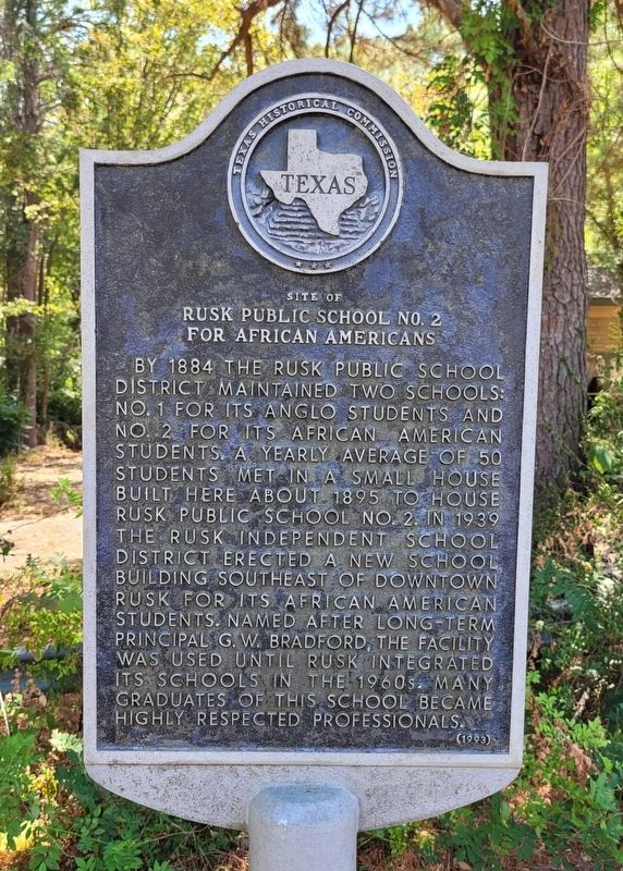 Site of Rusk Public School No. 2 for African Americans Marker image. Click for full size.