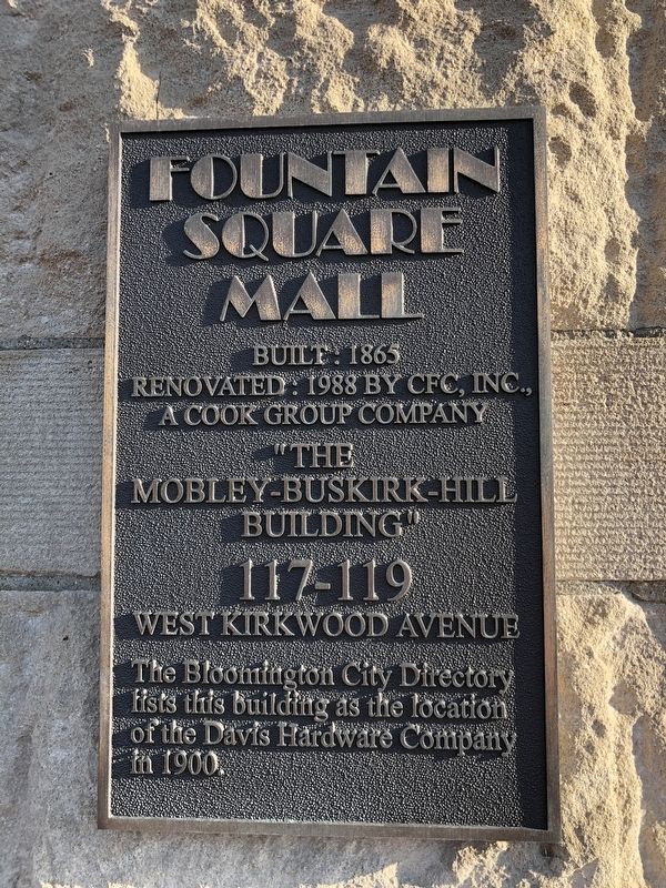 The Mobley-Buskirk-Hill Building Marker image. Click for full size.
