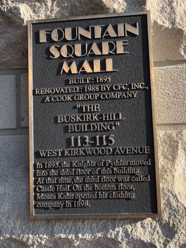 The Buskirk-Hill Building Marker image. Click for full size.