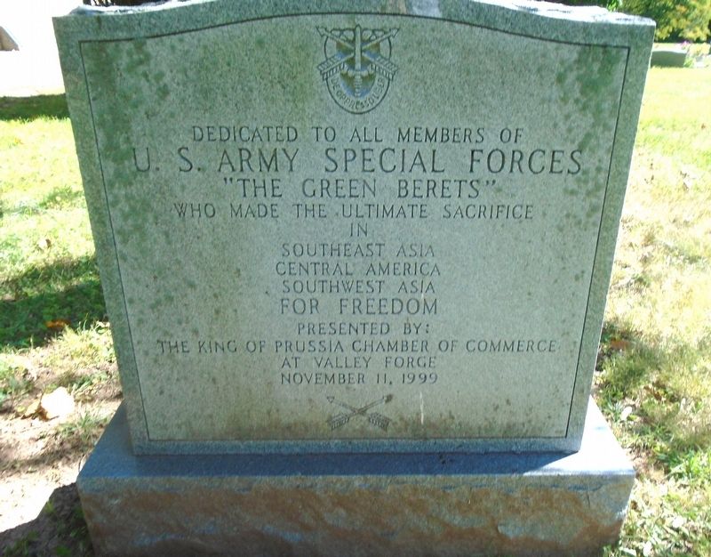 U. S. Army Special Forces Marker. Click for full size. U. S. Army Special Forces Marker image. Click for full size.