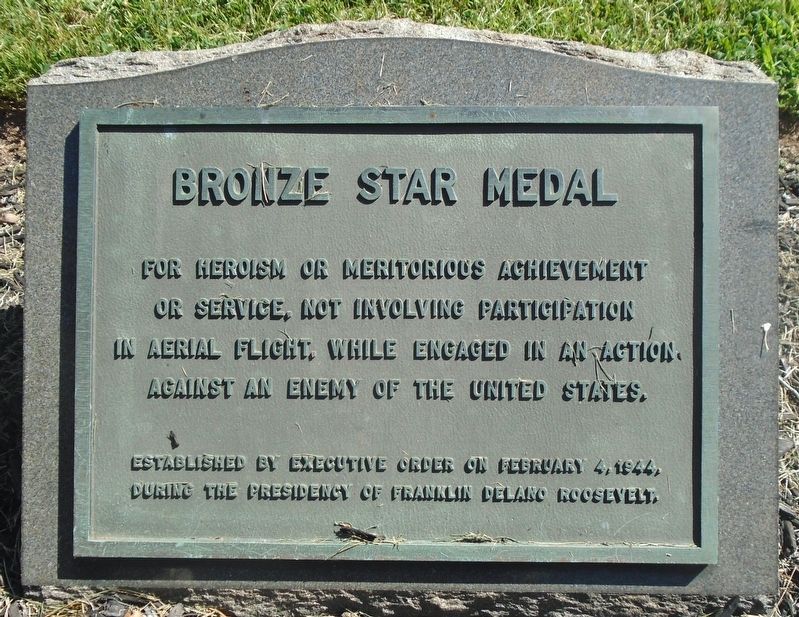 Bronze Star Medal Marker image. Click for full size.