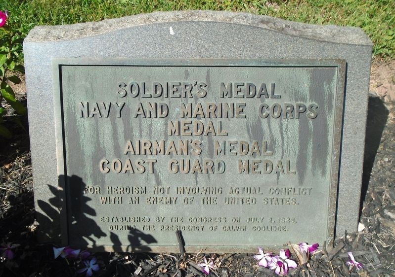 Soldier's/Navy and Marine Corps/Airman's/Coast Guard Medal Marker image. Click for full size.
