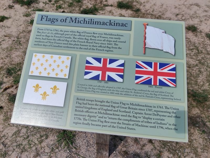 Flags of Michilimackinac Marker image. Click for full size.