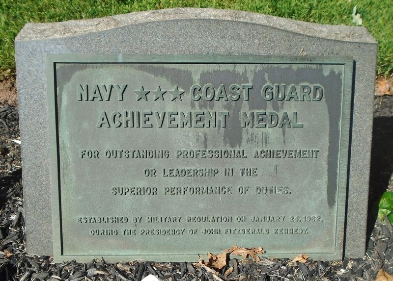 Navy ★ Coast Guard Achievement Medal Marker image. Click for full size.