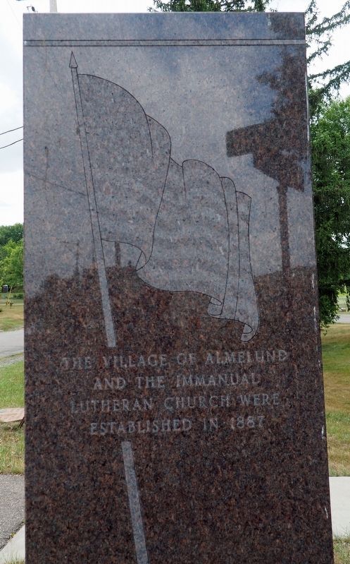 Almelund and the Immanual Lutheran Church Marker image. Click for full size.