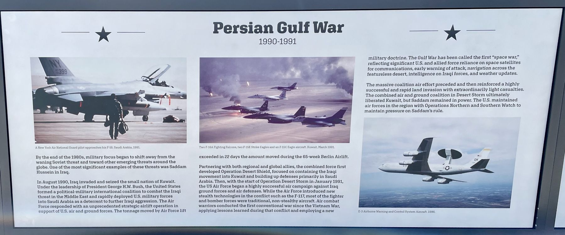 The Persian Gulf War Marker image. Click for full size.