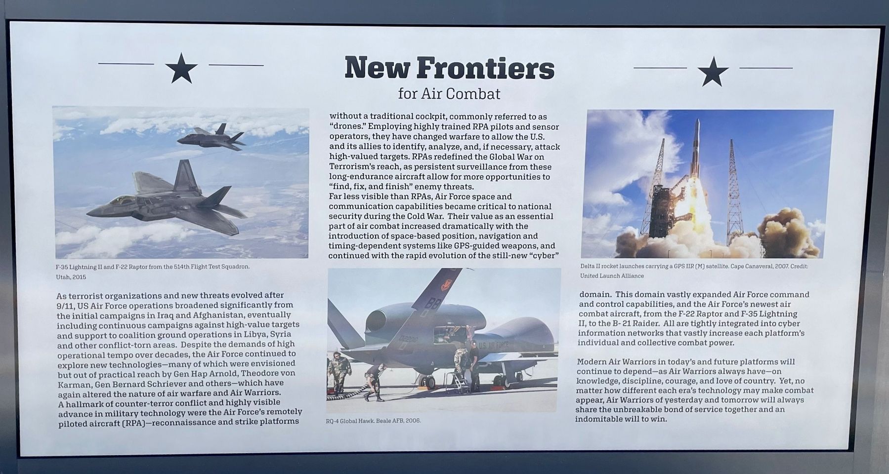New Frontiers for Air Combat Marker image. Click for full size.