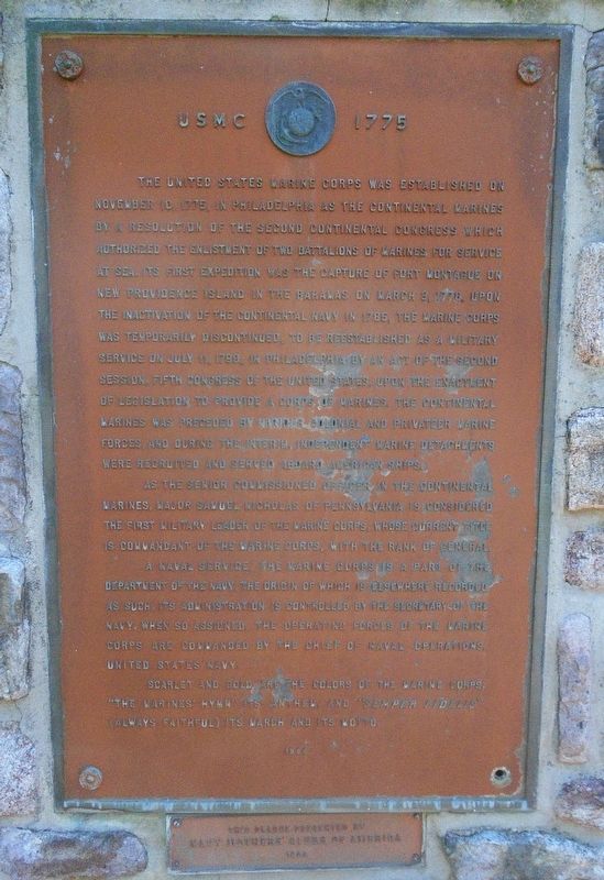 United States Marine Corps Marker image. Click for full size.