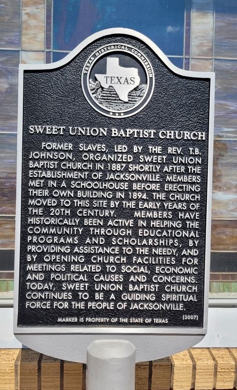 Sweet Union Baptist Church Marker image. Click for full size.