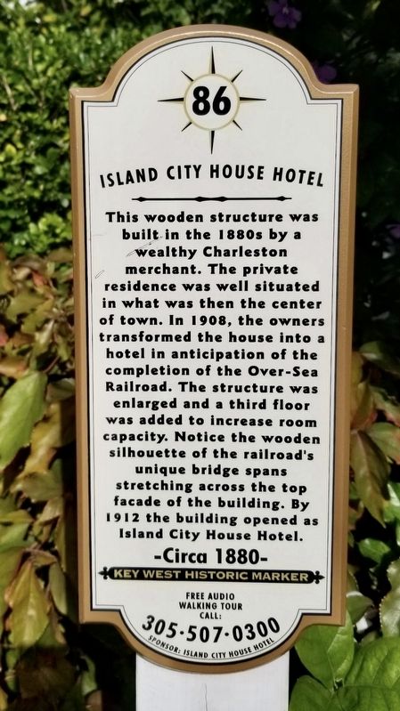 Island City House Hotel Marker image. Click for full size.
