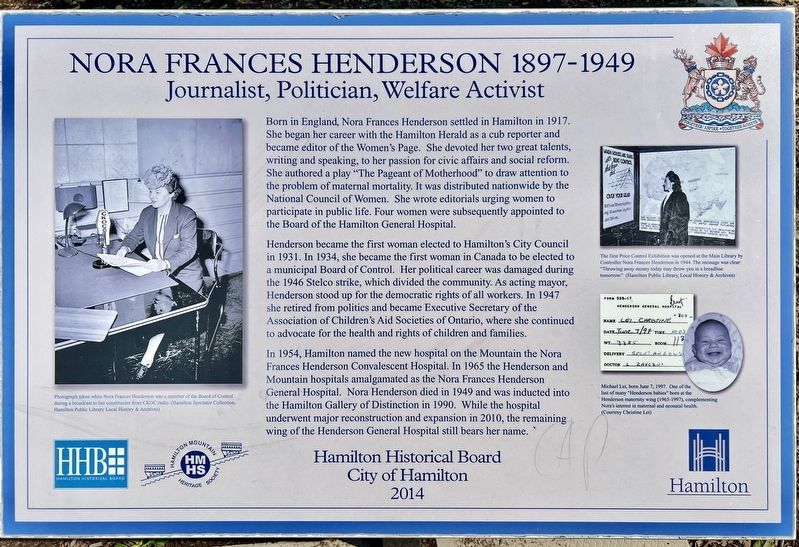 Nora Frances Henderson 1897-1949 Marker image. Click for full size.