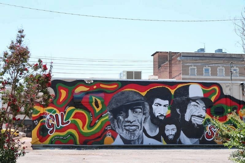 Gil Scott-Heron "Godfather of Rap" Mural image. Click for full size.
