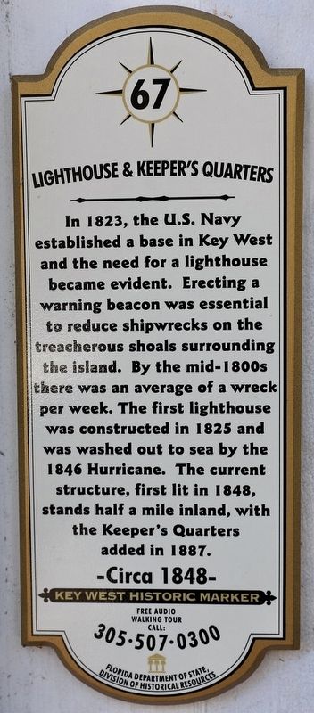 Lighthouse & Keepers Quarters Marker image. Click for full size.