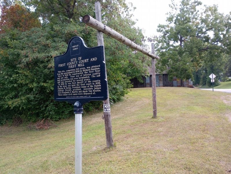 Site of First County Court and First Mill Marker image. Click for full size.
