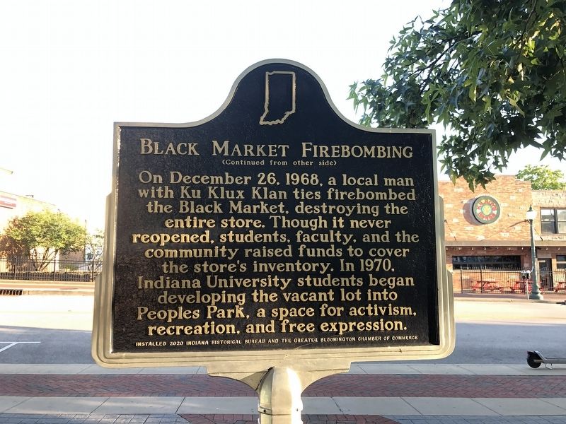 Black Market Firebombing Marker, Side Two image. Click for full size.