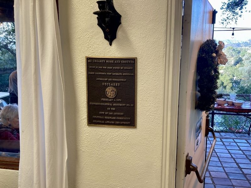 McGroarty Home and Grounds Marker image. Click for full size.