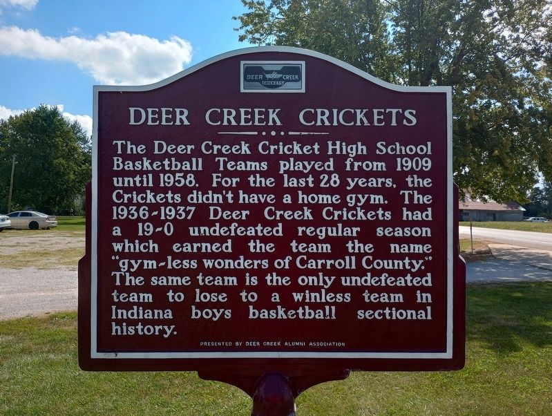 Deer Creek Crickets side of marker. Click for full size. Deer Creek Crickets side of marker image. Click for full size.