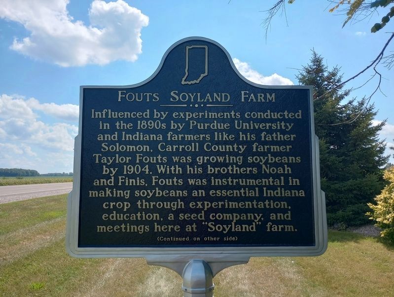Fouts Soyland Farm side of the marker image. Click for full size.