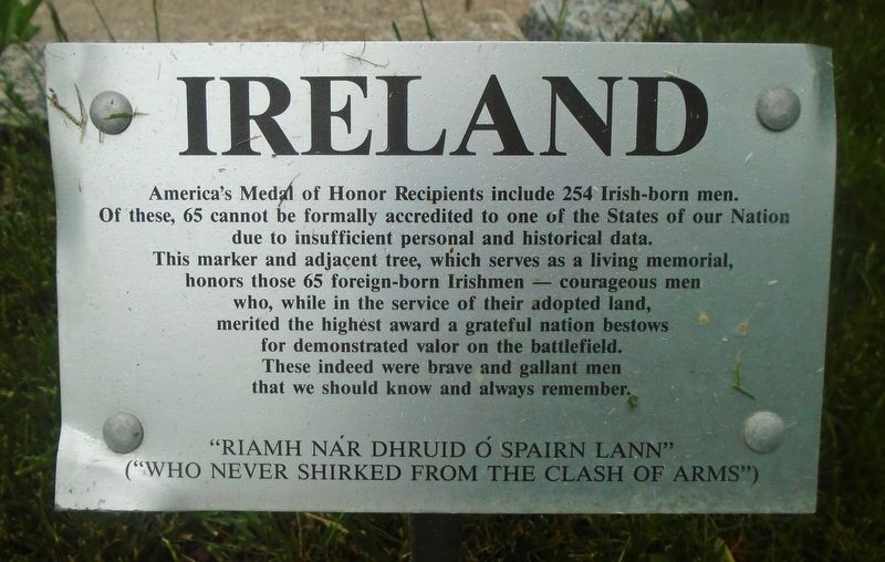 Irish-born Medal of Honor Recipients Marker image. Click for full size.