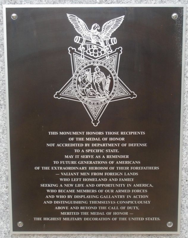 Immigrant Medal of Honor Recipients Marker image. Click for full size.