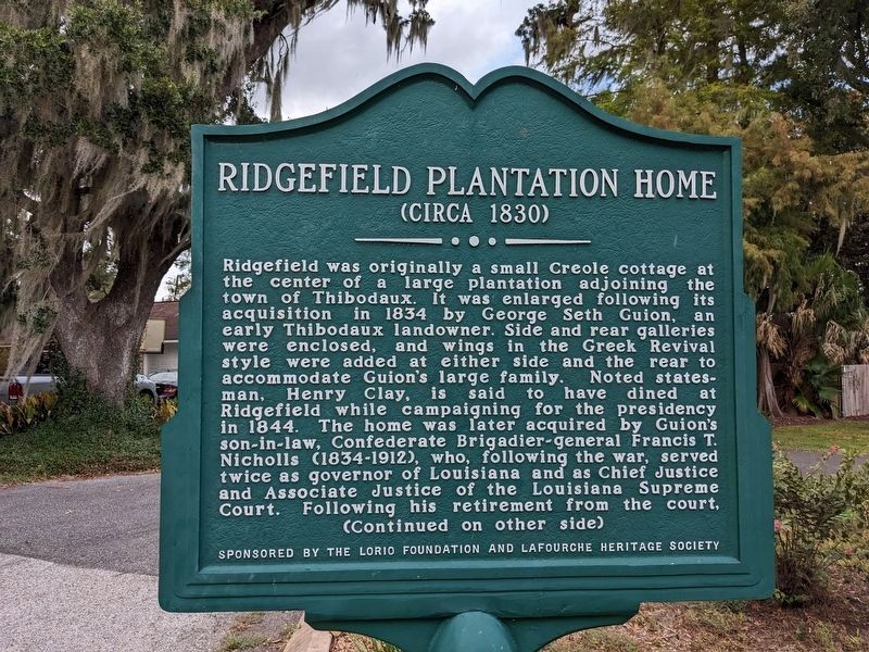 Ridgefield Plantation Home Marker image. Click for full size.