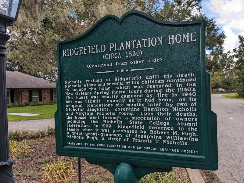 Ridgefield Plantation Home Marker image. Click for full size.