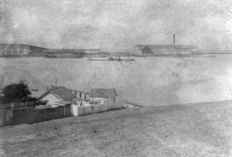 The monitor <i>Camanche</i> at Mare Island. Click for full size. The monitor <i>Camanche</i> at Mare Island image. Click for full size.