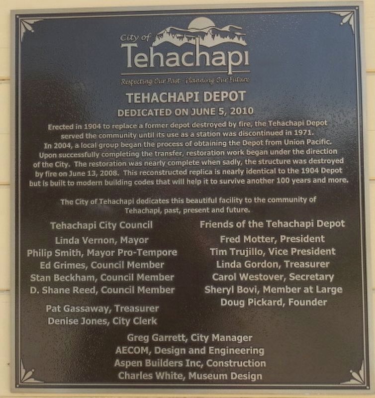 Tehachapi Depot Marker image. Click for full size.