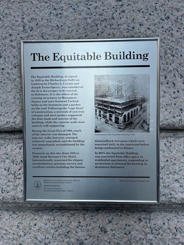 The Equitable Building Marker image. Click for full size.
