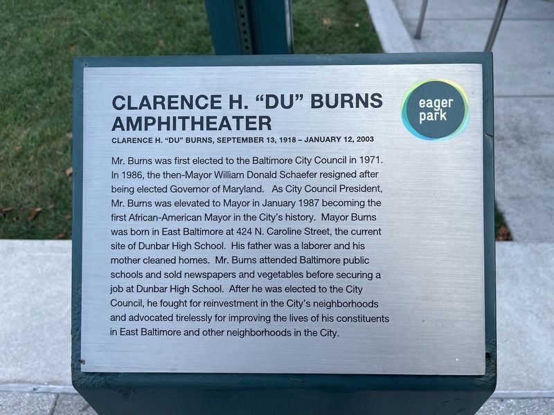 Clarence H. "Du" Burns Amphitheater Marker image. Click for full size.