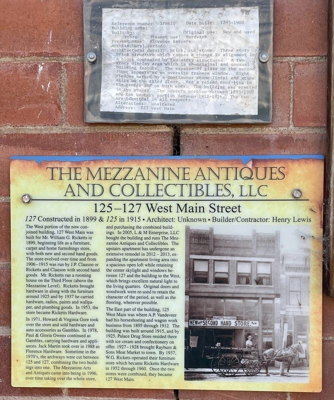 The Mezzanine Antiques and Collectibles, LLC Marker image. Click for full size.