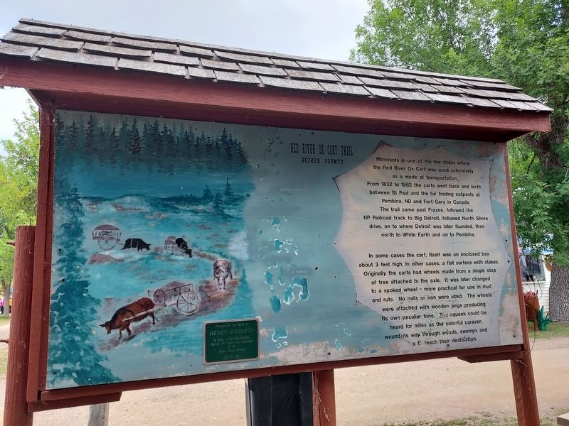 Red River Ox Cart Trail Marker image. Click for full size.