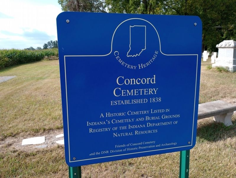 Concord Cemetery Sign. Click for full size. Concord Cemetery Sign image. Click for full size.