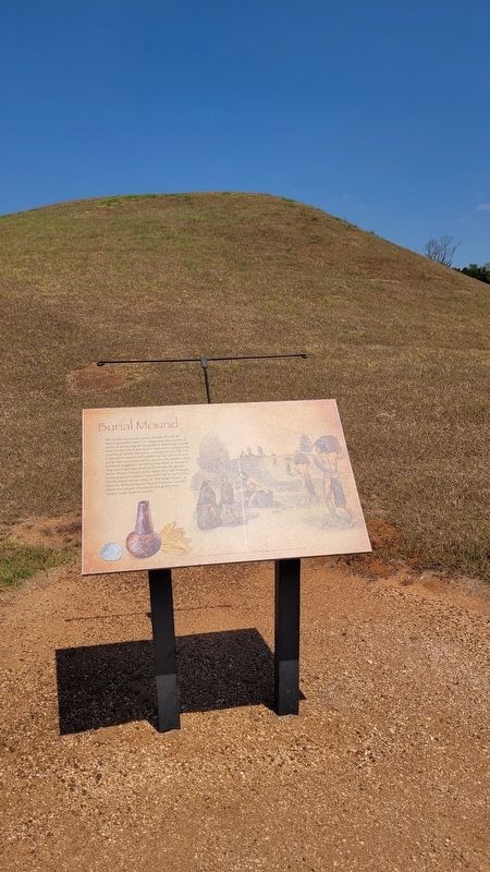 The Burial Mound And Marker image. Click for full size.