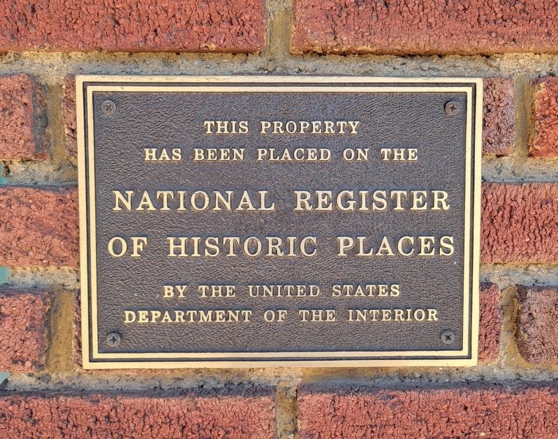 National Register Plaque. Click for full size. National Register Plaque image. Click for full size.