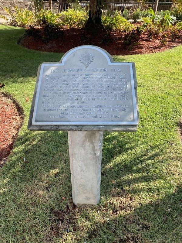 The Hernandez-Capron Trail Marker. Click for full size. The Hernandez-Capron Trail Marker image. Click for full size.