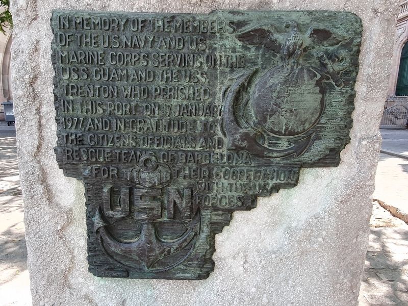 USS Guam and Trenton Memorial Marker image. Click for full size.