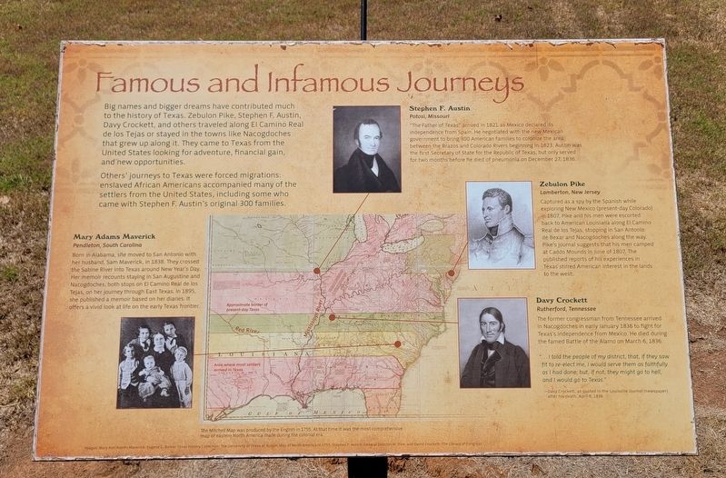 Famous and Infamous Journeys Marker image. Click for full size.