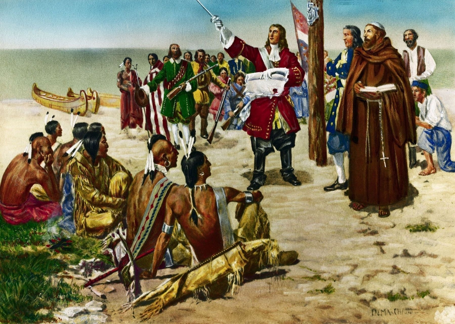 Painting by John Norval Marchand. Click for full size. Painting by John Norval Marchand image. Click for full size.