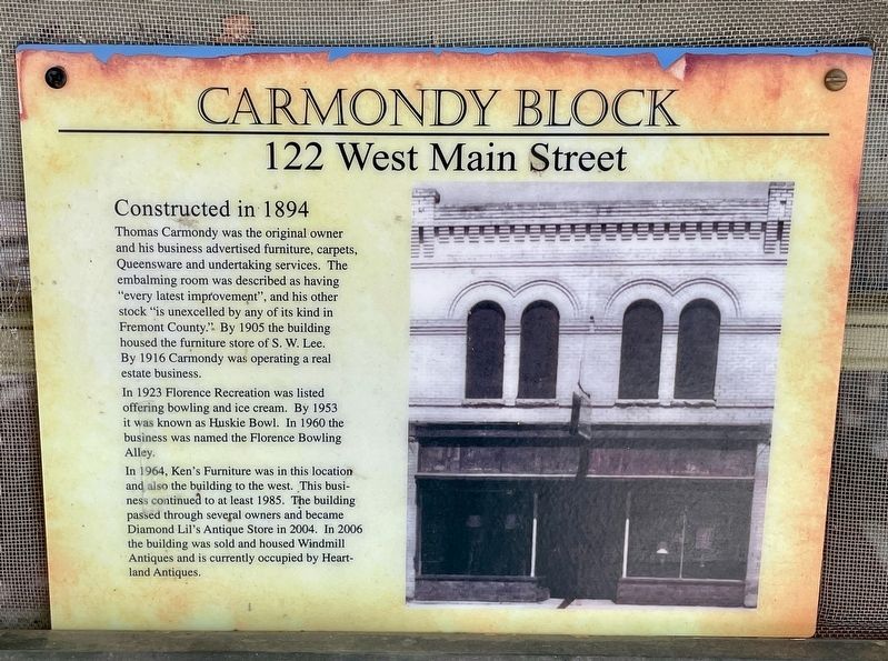 Carmondy Block Marker. Click for full size. Carmondy Block Marker image. Click for full size.