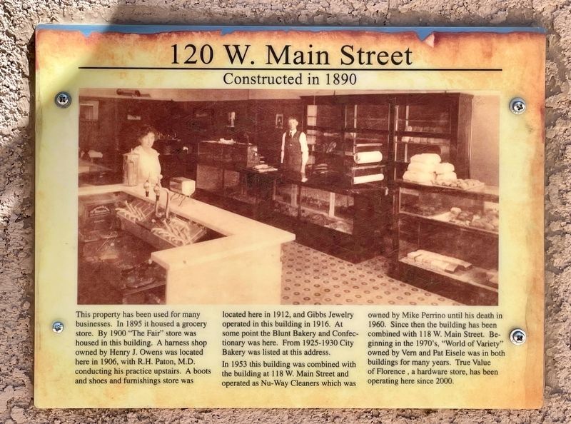 120 W. Main Street Marker image. Click for full size.