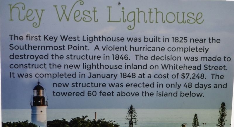 Key West Lighthouse Marker. Click for full size. Key West Lighthouse Marker image. Click for full size.
