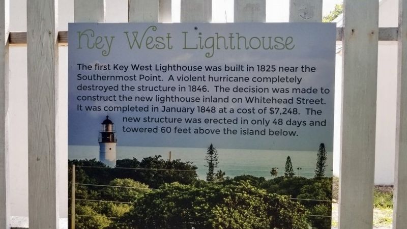 Key West Lighthouse Marker. Click for full size. Key West Lighthouse Marker image. Click for full size.